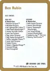 Product image for Ben Rubin Decklist