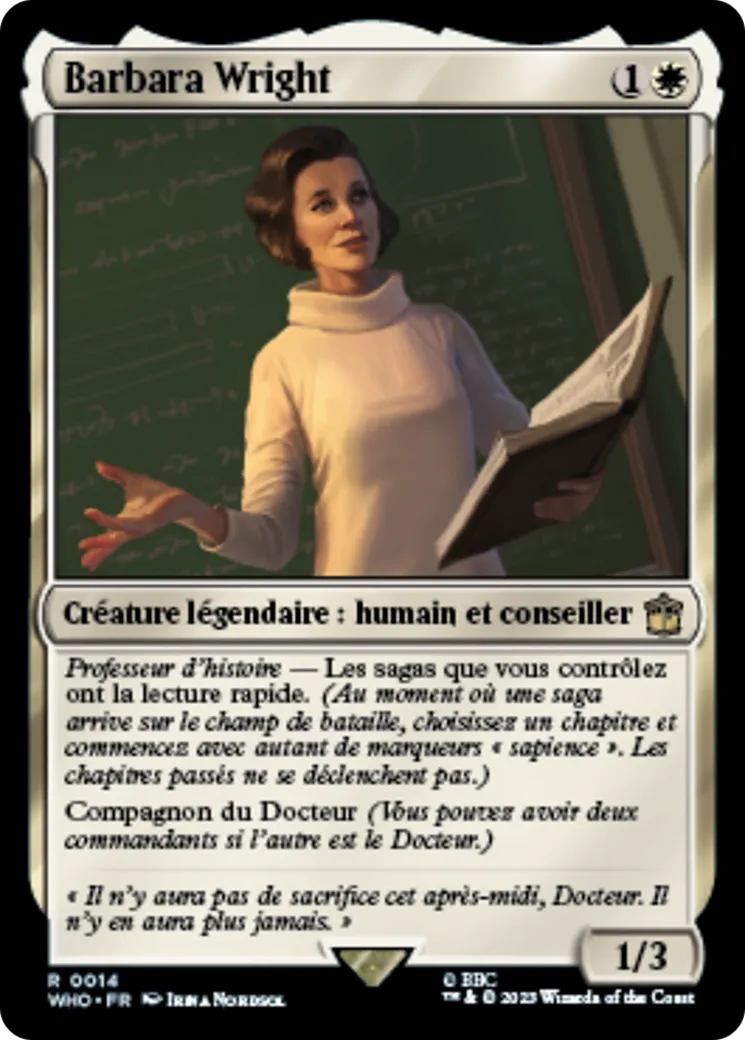 Barbara Wright from Doctor Who - Magic: The Gathering