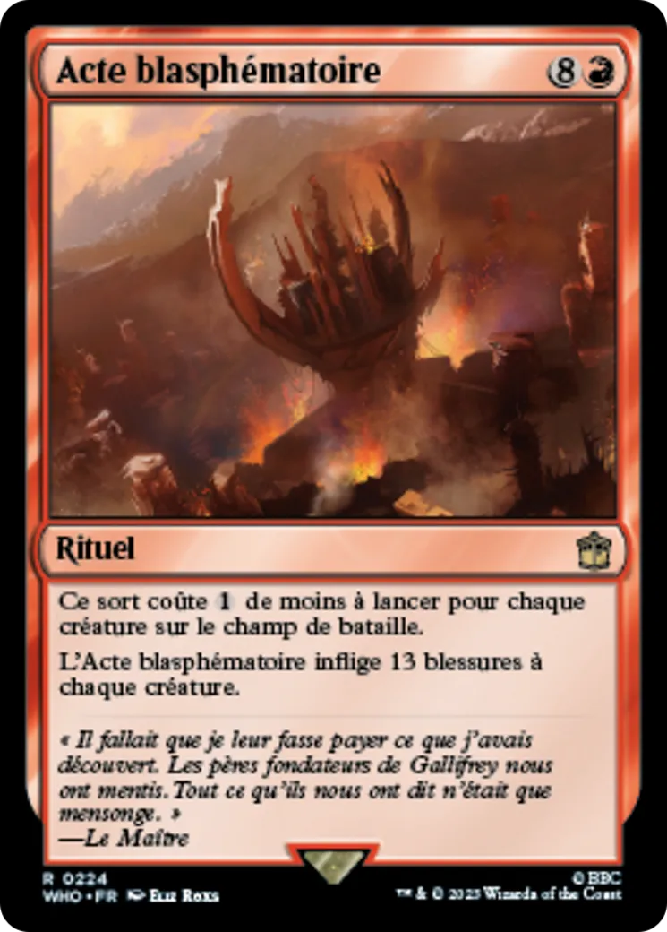 Acte blasphématoire — Doctor Who — Magic: The Gathering
