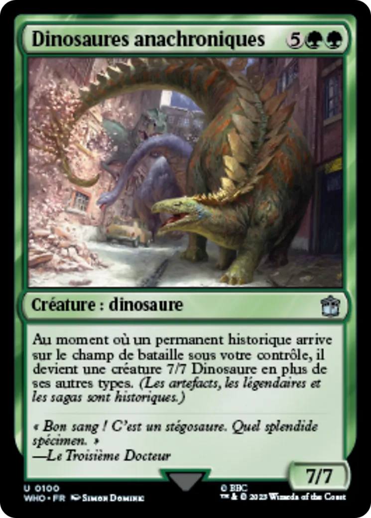 Dinosaures anachroniques — Doctor Who — Magic: The Gathering