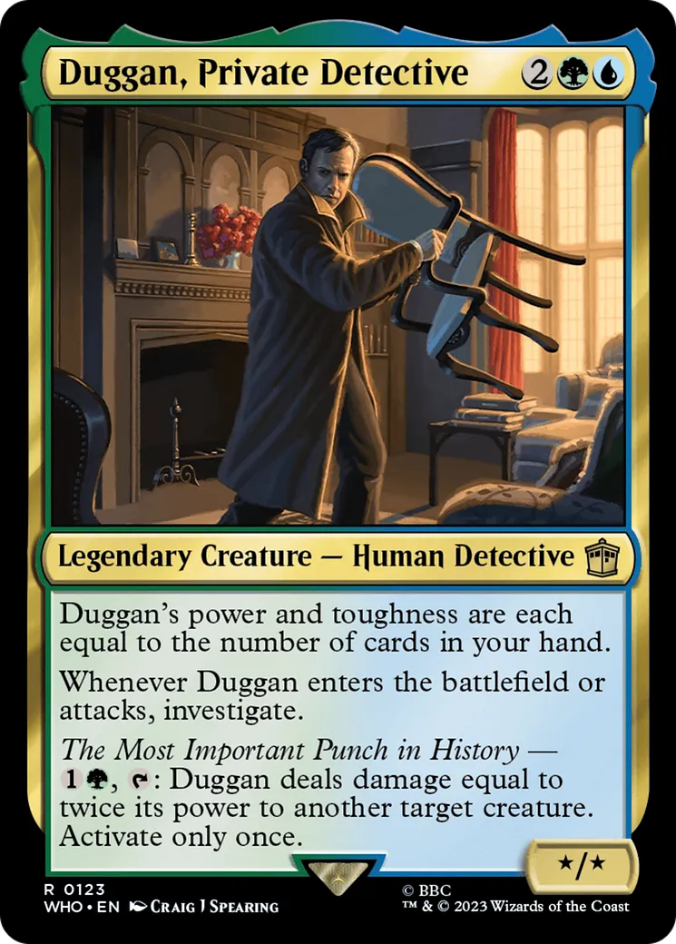 Duggan, détective privé — Doctor Who — Magic: The Gathering