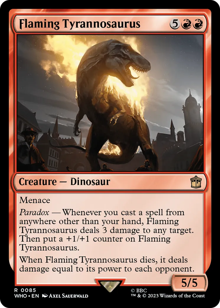 Tyrannosaure enflammé — Doctor Who — Magic: The Gathering
