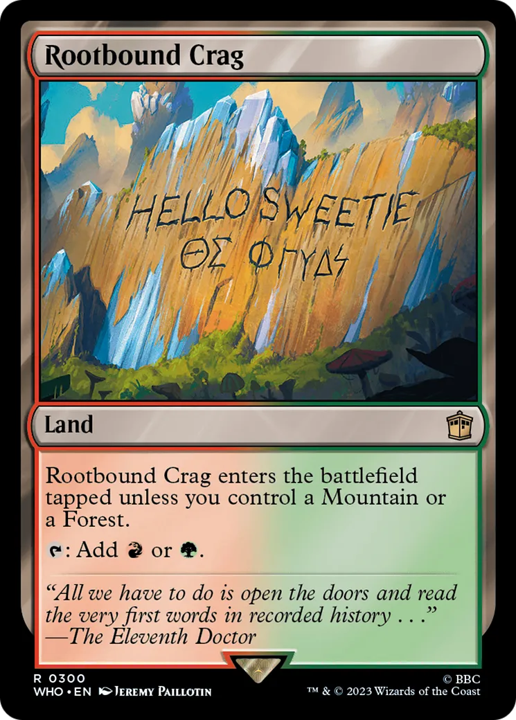 Rootbound Crag — Doctor Who — Magic: The Gathering