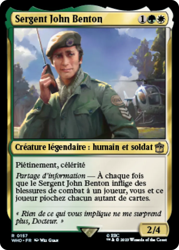 Sergent John Benton — Doctor Who — Magic: The Gathering