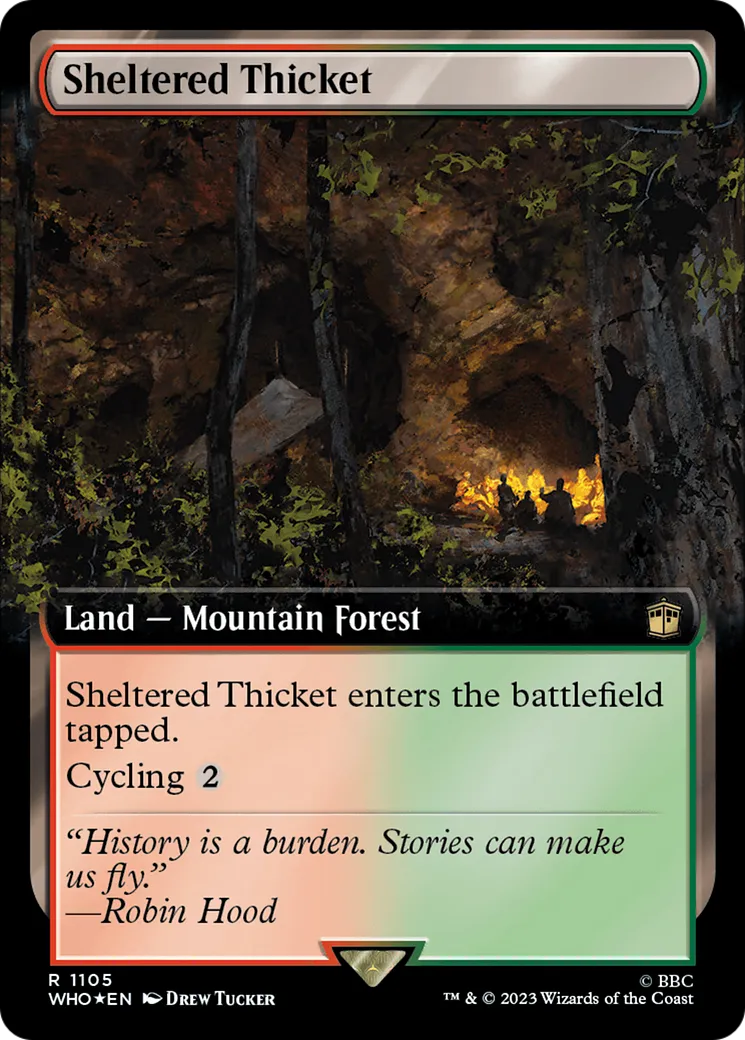 Sheltered Thicket — Doctor Who — Magic: The Gathering