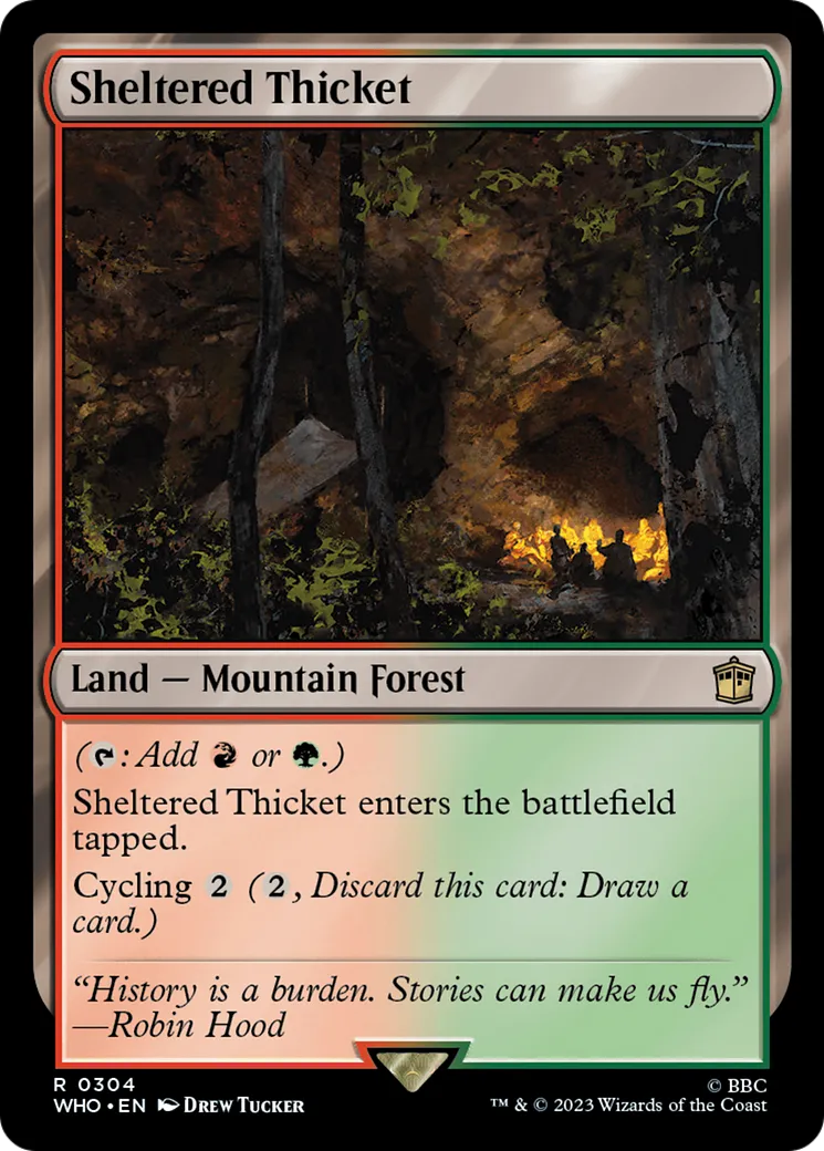 Sheltered Thicket — Doctor Who — Magic: The Gathering
