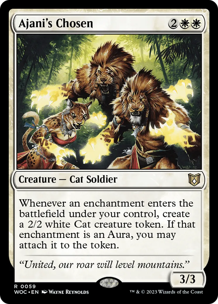 Ajani's Chosen — Wilds of Eldraine Commander — Magic: The Gathering