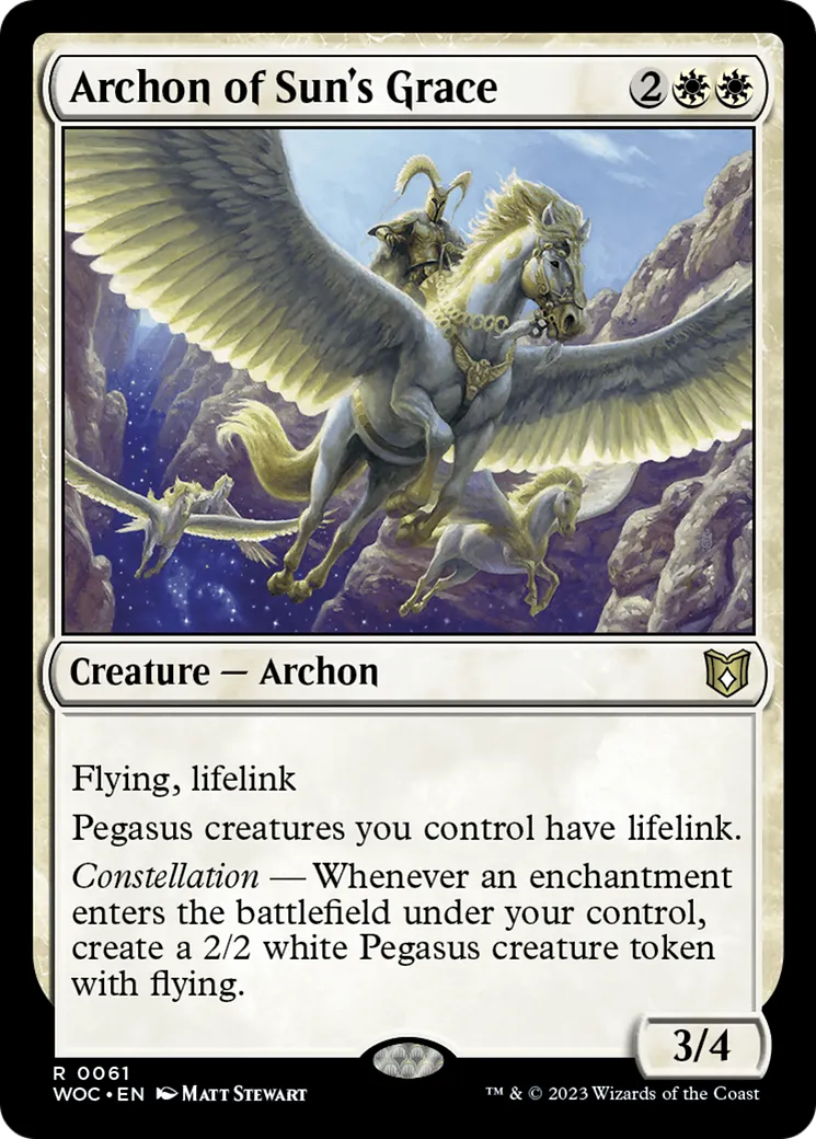 Archon of Sun's Grace — Wilds of Eldraine Commander — Magic: The Gathering