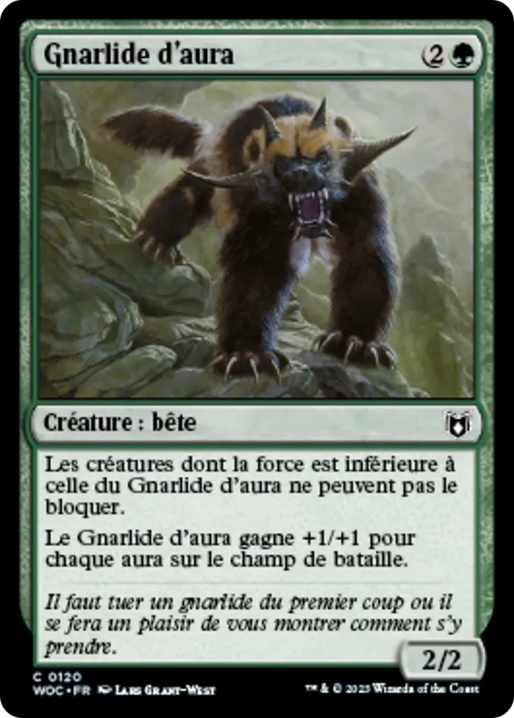 Gnarlide d'aura — Wilds of Eldraine Commander — Magic: The Gathering