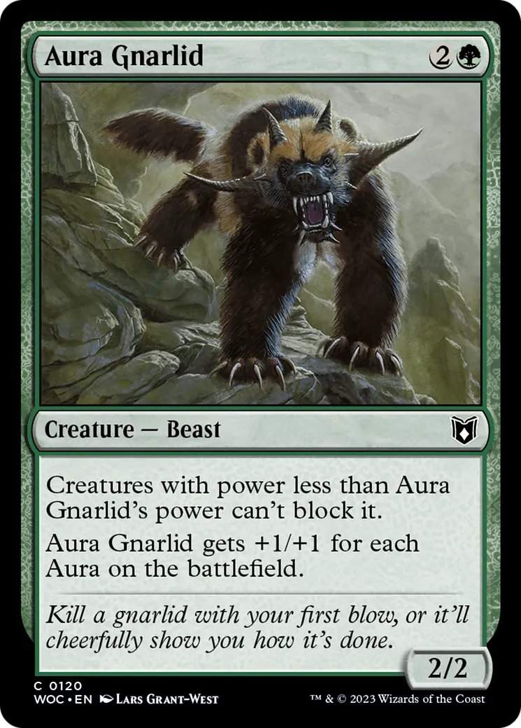 Aura Gnarlid — Wilds of Eldraine Commander — Magic: The Gathering