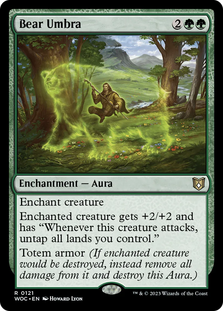 Bear Umbra — Wilds of Eldraine Commander — Magic: The Gathering