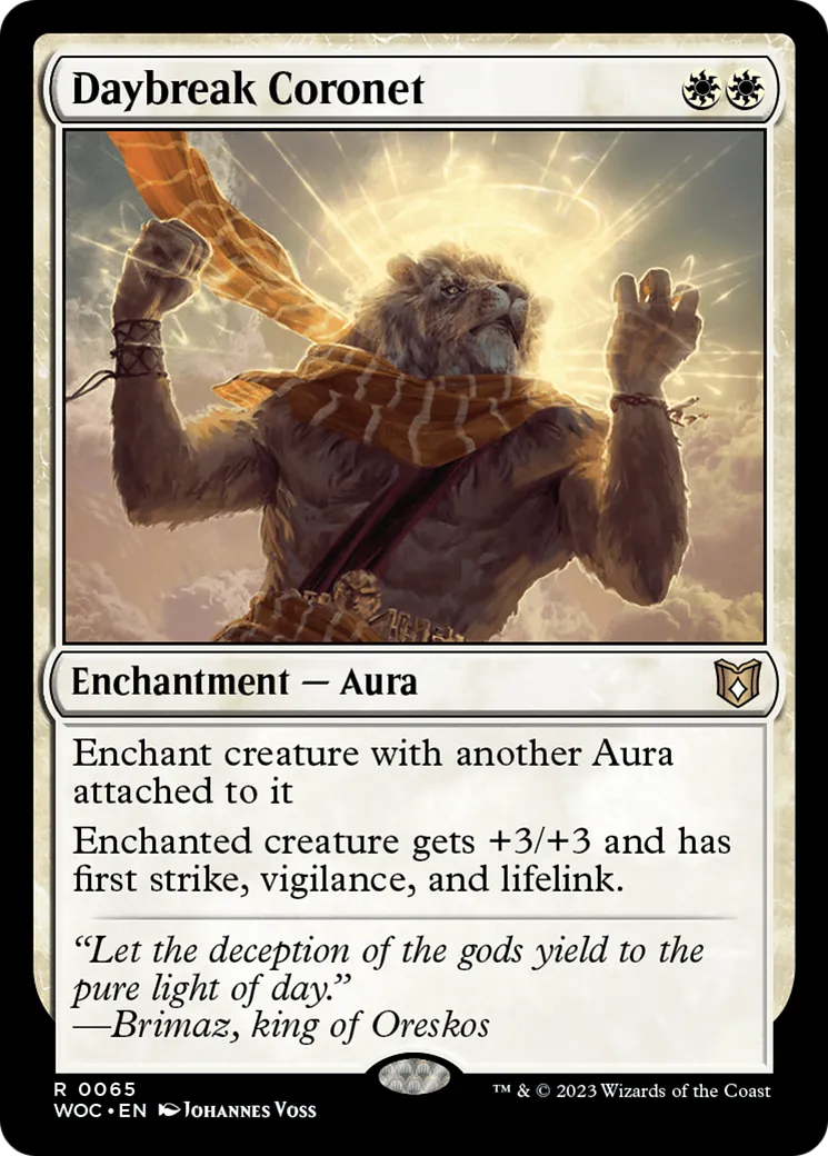 Daybreak Coronet — Wilds of Eldraine Commander — Magic: The Gathering