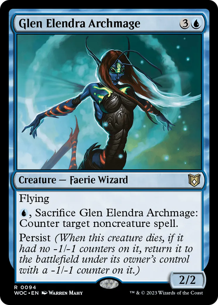 Glen Elendra Archmage — Wilds of Eldraine Commander — Magic: The Gathering