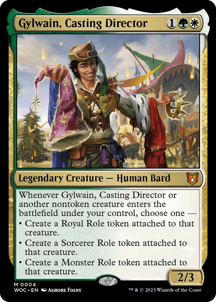Gylwain, Casting Director — Wilds of Eldraine Commander — Magic: The Gathering
