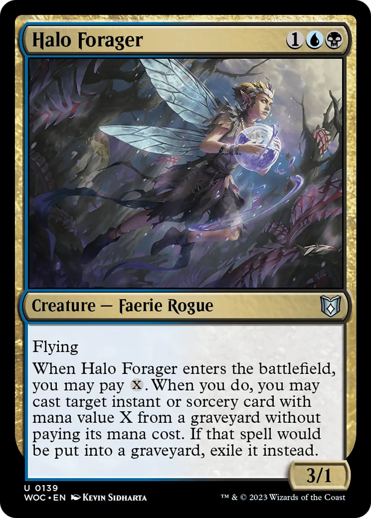 Butineuse de halo — Wilds of Eldraine Commander — Magic: The Gathering