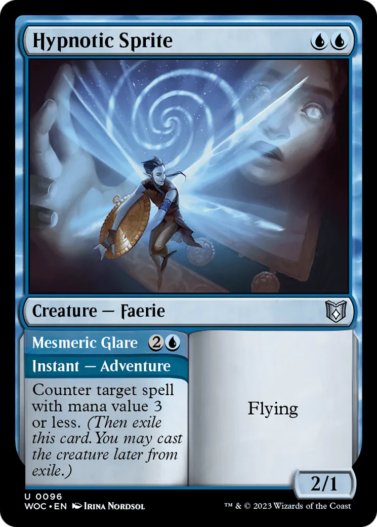 Hypnotic Sprite // Mesmeric Glare — Wilds of Eldraine Commander — Magic: The Gathering