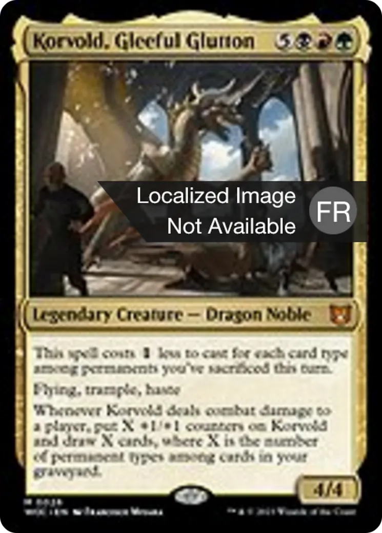 Korvold, goinfre jovial — Wilds of Eldraine Commander — Magic: The Gathering