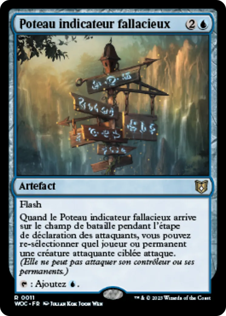 Poteau indicateur fallacieux — Wilds of Eldraine Commander — Magic: The Gathering