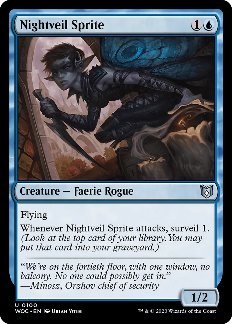 Nightveil Sprite — Wilds of Eldraine Commander — Magic: The Gathering