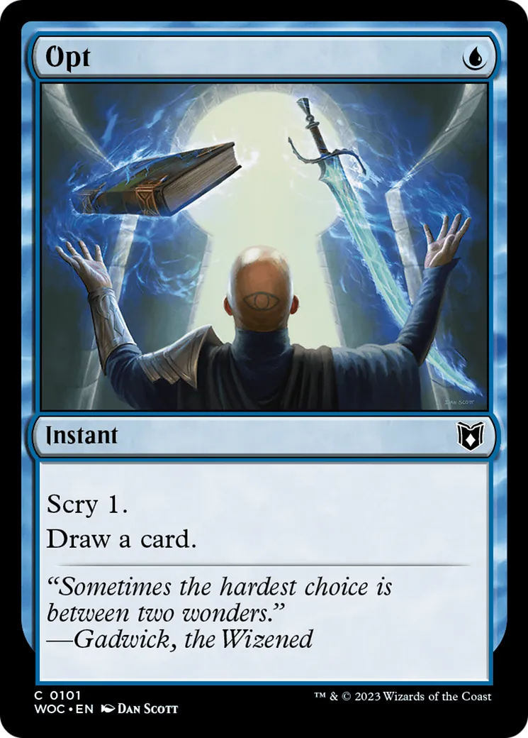 Opt — Wilds of Eldraine Commander — Magic: The Gathering