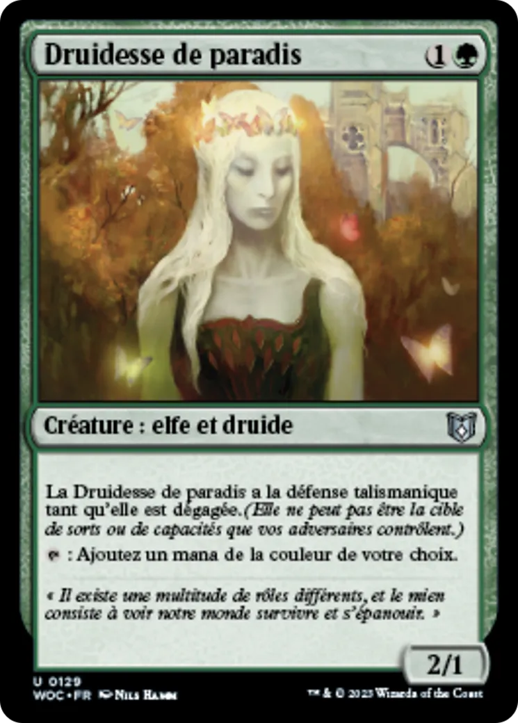 Druidesse de paradis — Wilds of Eldraine Commander — Magic: The Gathering