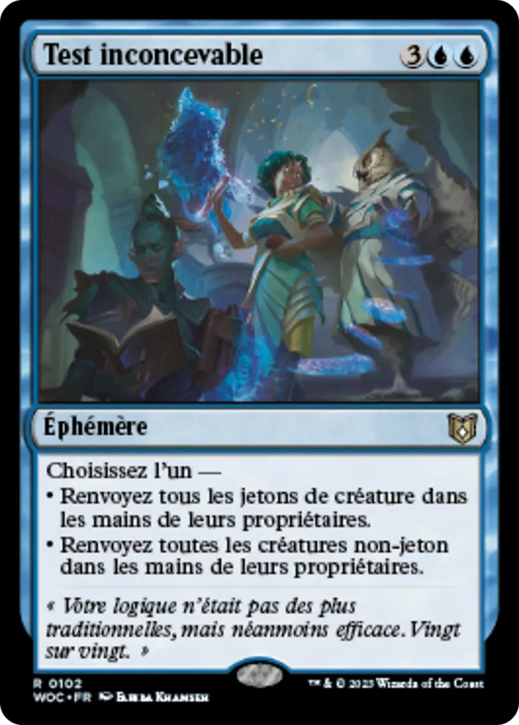 Test inconcevable — Wilds of Eldraine Commander — Magic: The Gathering