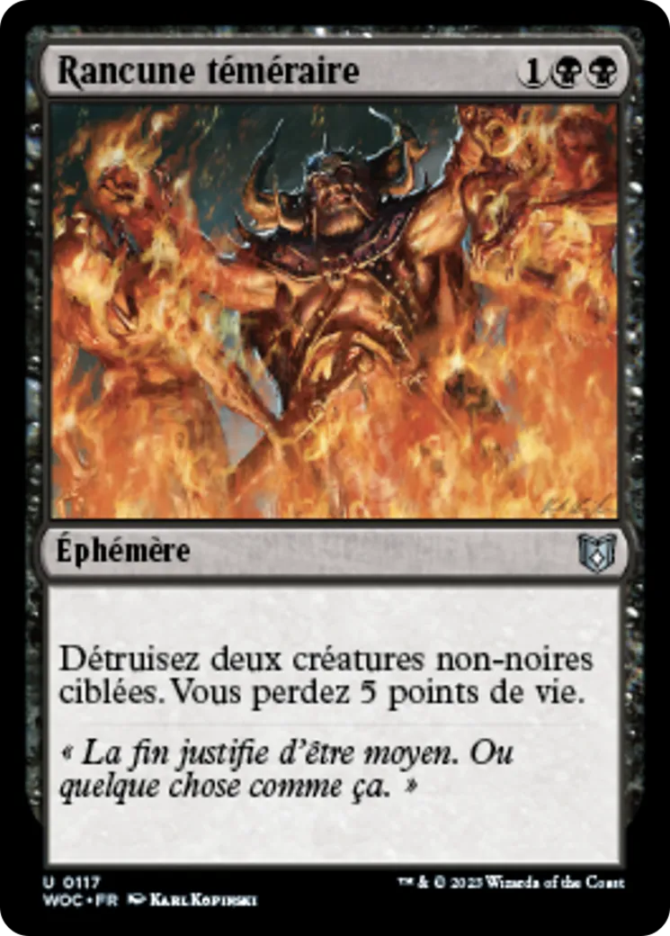 Rancune téméraire — Wilds of Eldraine Commander — Magic: The Gathering