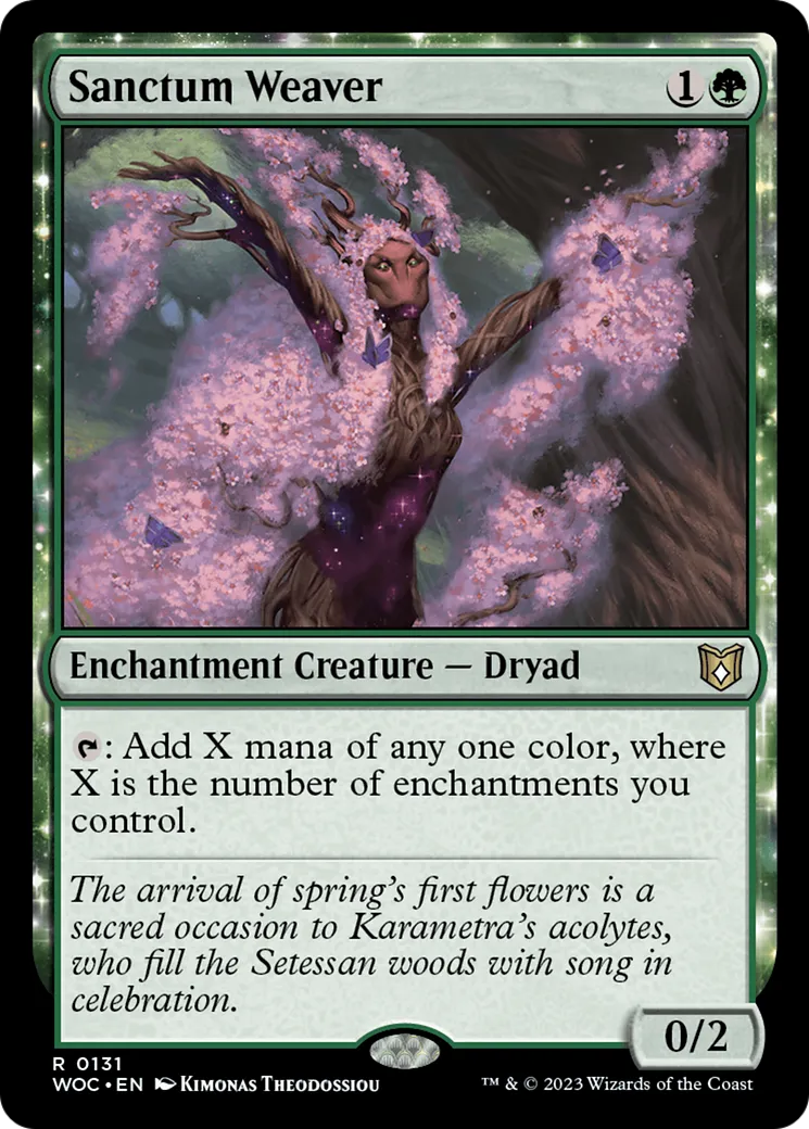 Sanctum Weaver — Wilds of Eldraine Commander — Magic: The Gathering