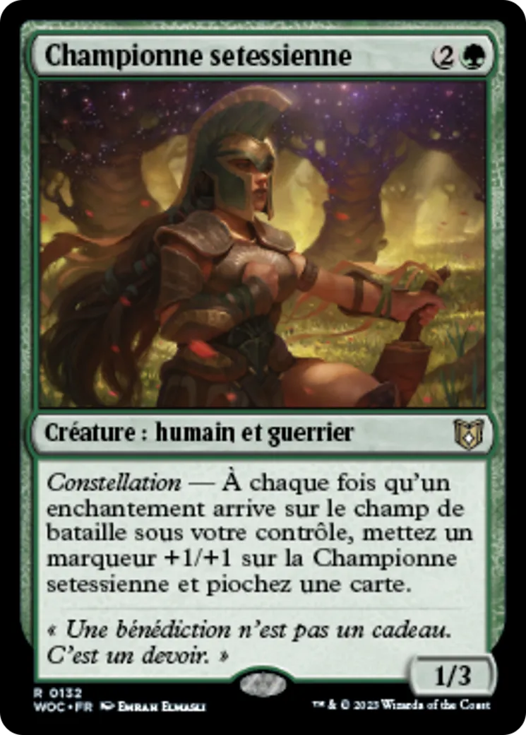 Championne setessienne — Wilds of Eldraine Commander — Magic: The Gathering