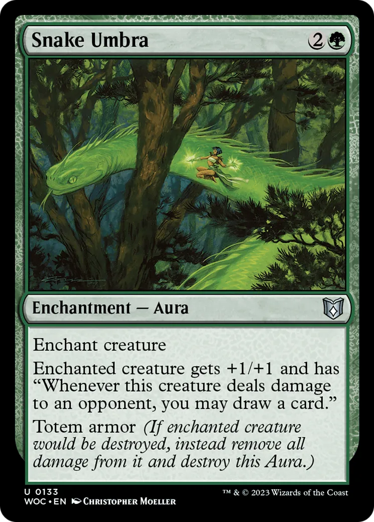 Snake Umbra — Wilds of Eldraine Commander — Magic: The Gathering