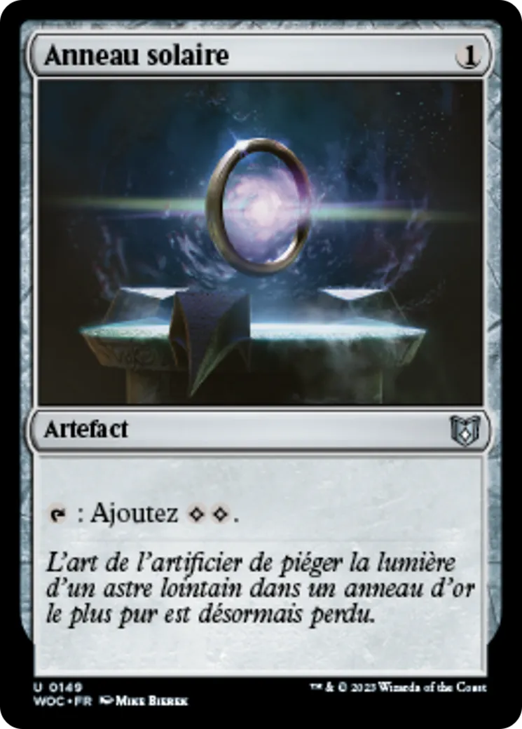 Anneau solaire — Wilds of Eldraine Commander — Magic: The Gathering