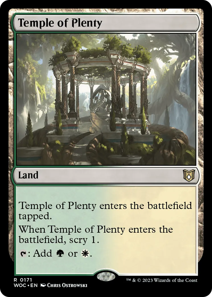 Temple of Plenty — Wilds of Eldraine Commander — Magic: The Gathering