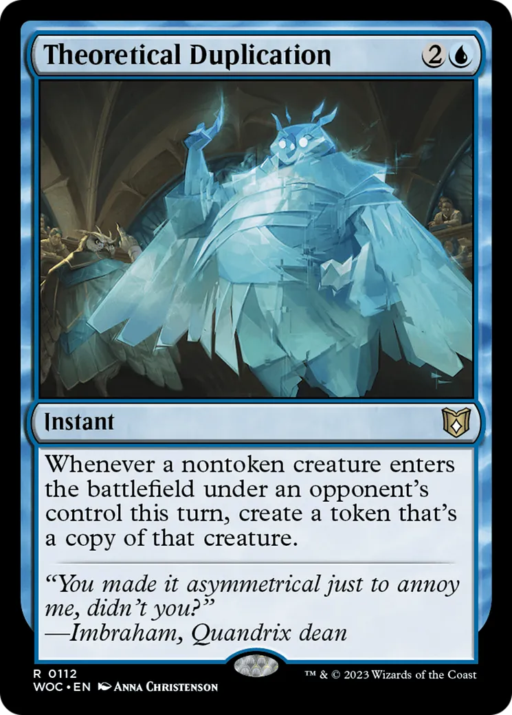 Theoretical Duplication — Wilds of Eldraine Commander — Magic: The Gathering