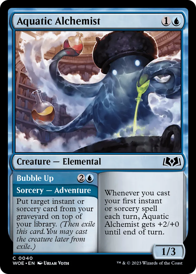 Alchimiste aquatique // Bouillonner — Wilds of Eldraine — Magic: The Gathering
