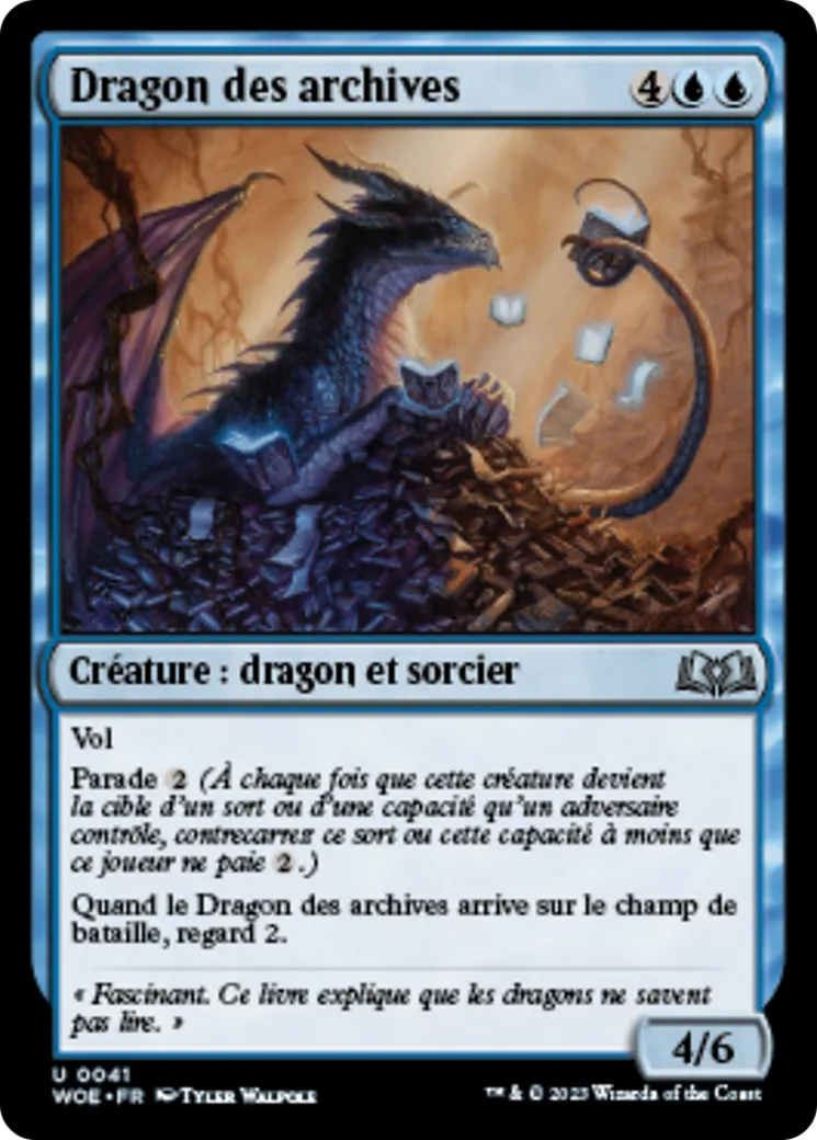 Dragon des archives — Wilds of Eldraine — Magic: The Gathering