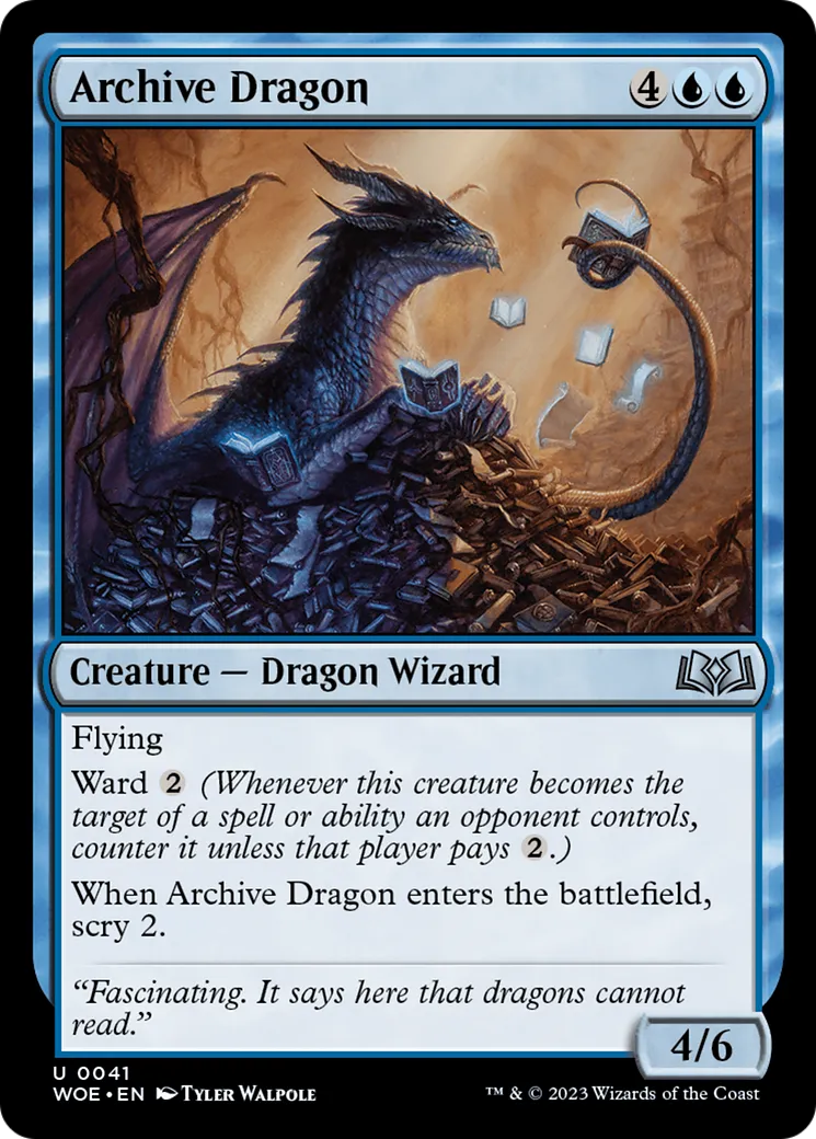 Archive Dragon — Wilds of Eldraine — Magic: The Gathering