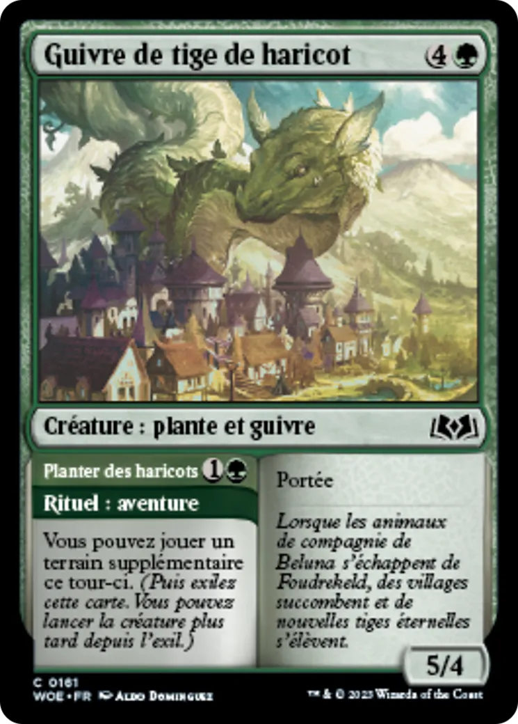 Guivre de tige de haricot // Planter des haricots — Wilds of Eldraine — Magic: The Gathering