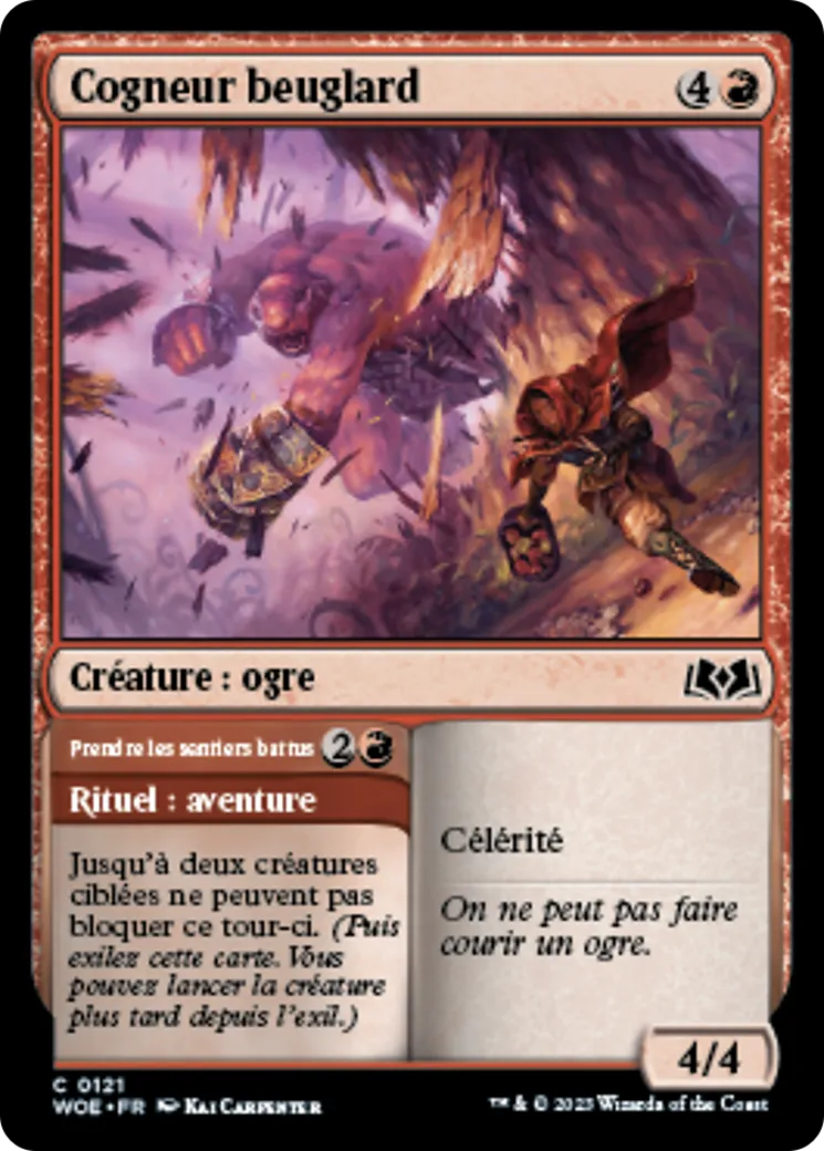 Cogneur beuglard // Prendre les sentiers battus — Wilds of Eldraine — Magic: The Gathering
