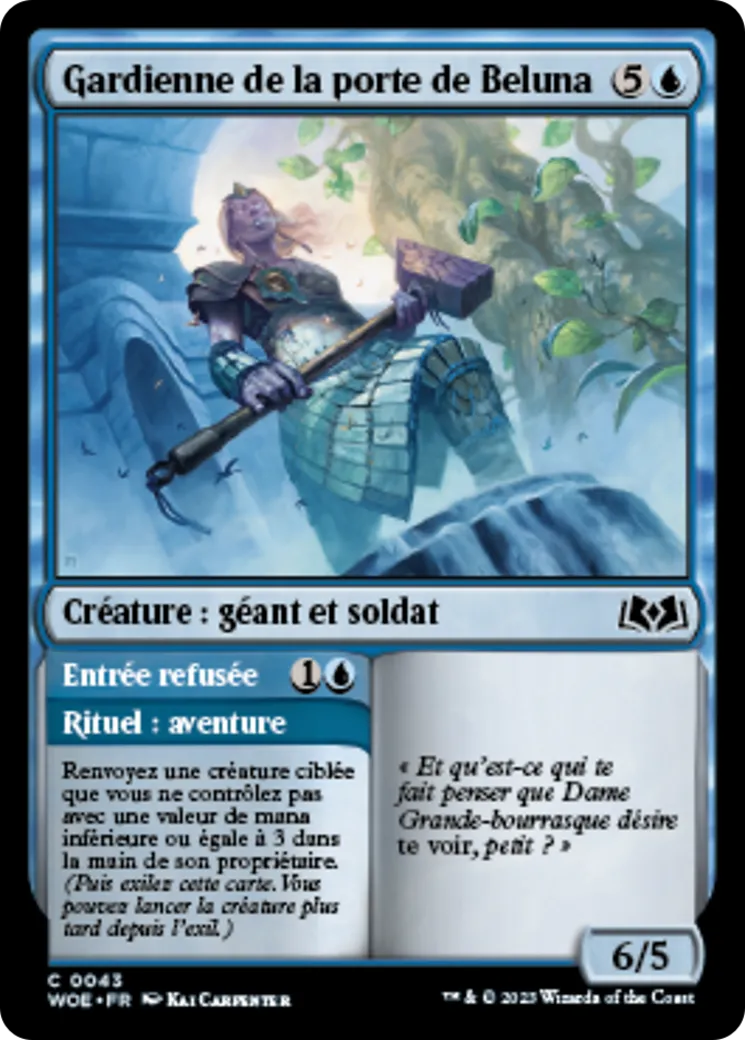 Gardienne de la porte de Beluna // Entrée refusée — Wilds of Eldraine — Magic: The Gathering