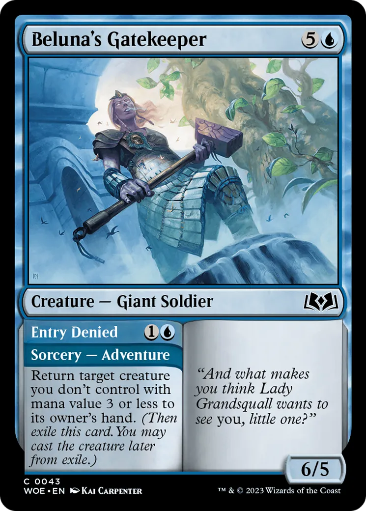 Gardienne de la porte de Beluna // Entrée refusée — Wilds of Eldraine — Magic: The Gathering