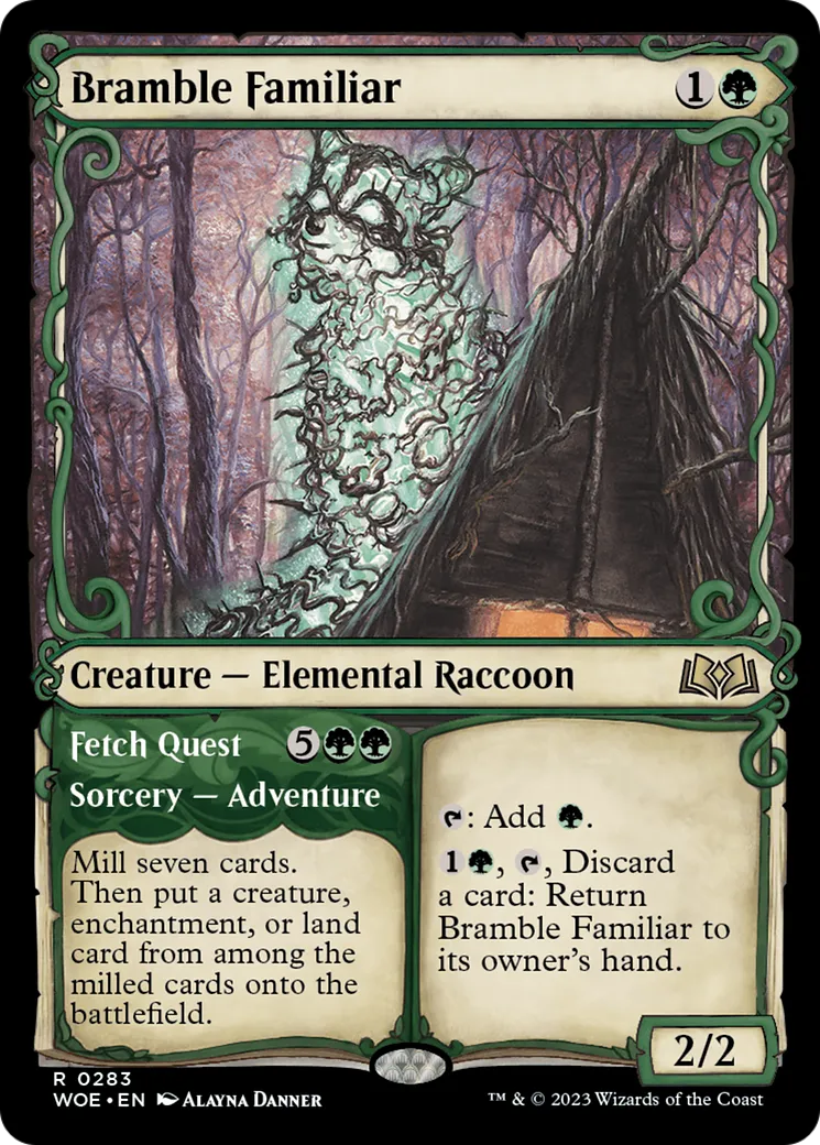 Familier de ronces // Partir en quête — Wilds of Eldraine — Magic: The Gathering