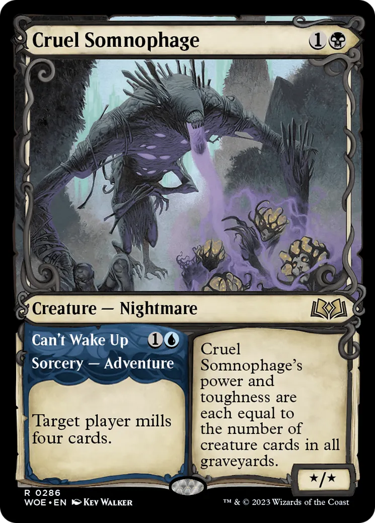 Cruel Somnophage // Can't Wake Up — Wilds of Eldraine — Magic: The Gathering