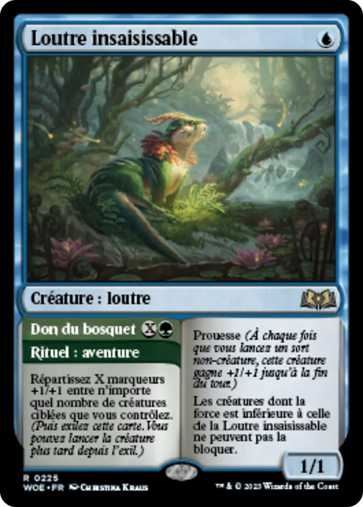 Loutre insaisissable // Don du bosquet — Wilds of Eldraine — Magic: The Gathering