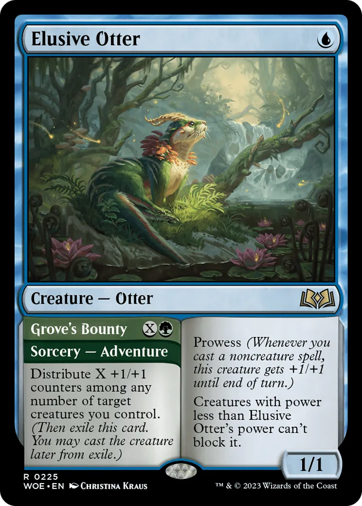 Loutre insaisissable // Don du bosquet — Wilds of Eldraine — Magic: The Gathering