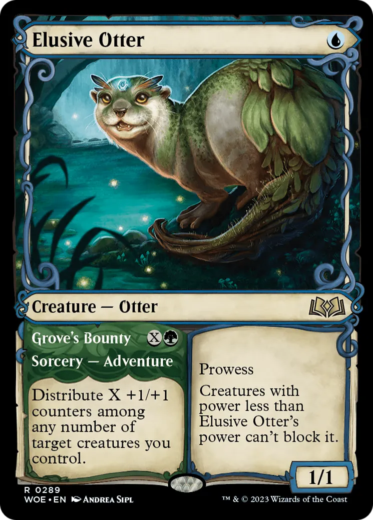 Elusive Otter // Grove's Bounty — Wilds of Eldraine — Magic: The Gathering