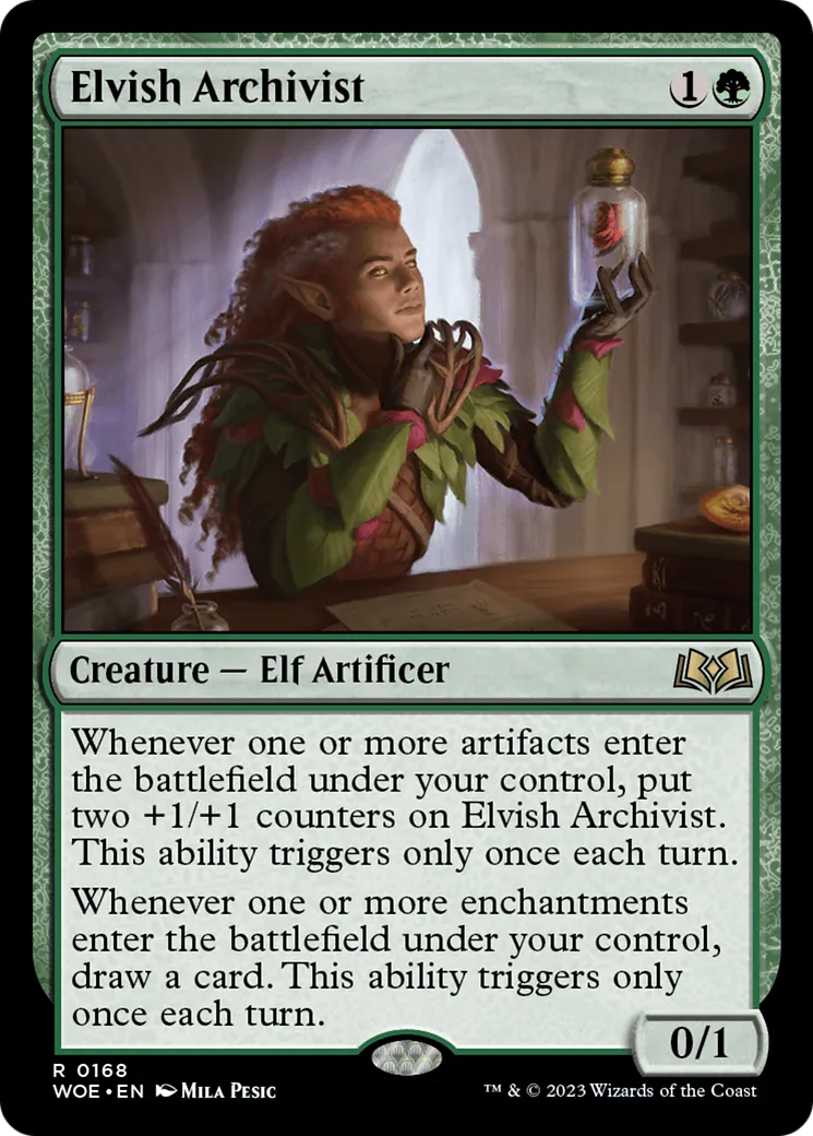 Archiviste elfe — Wilds of Eldraine — Magic: The Gathering