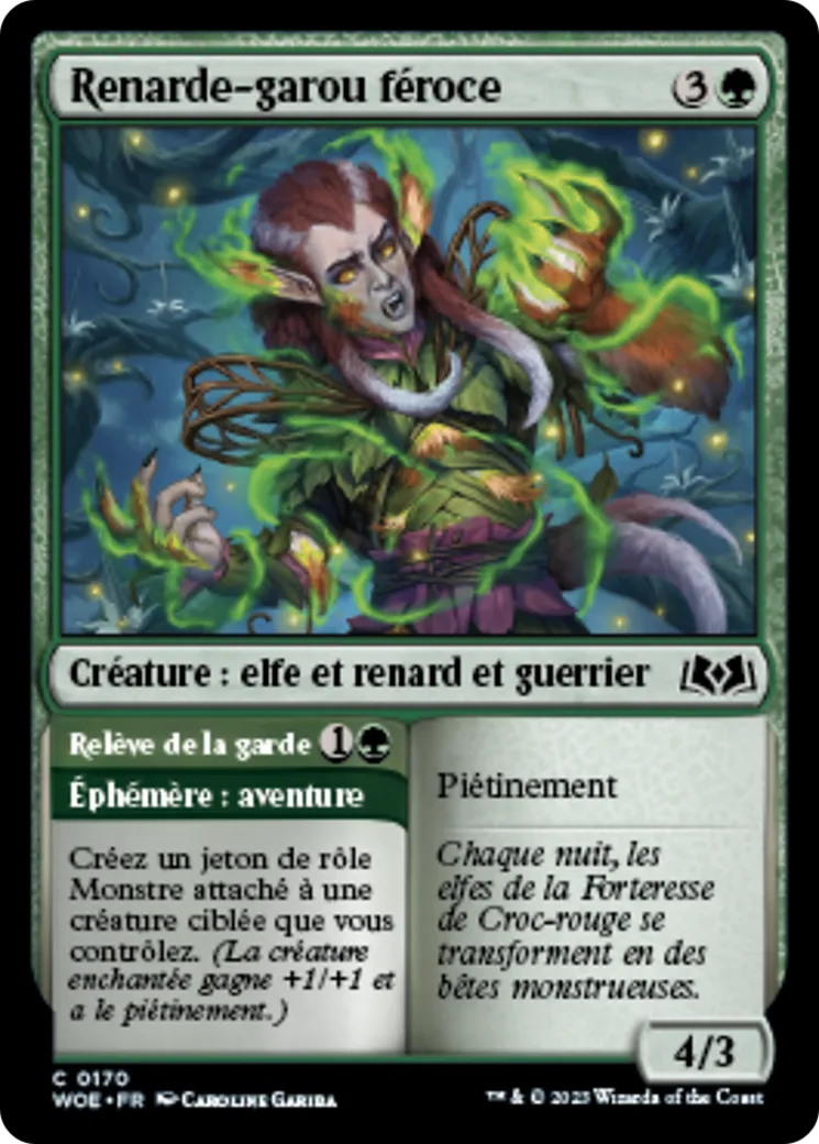 Renarde-garou féroce // Relève de la garde — Wilds of Eldraine — Magic: The Gathering