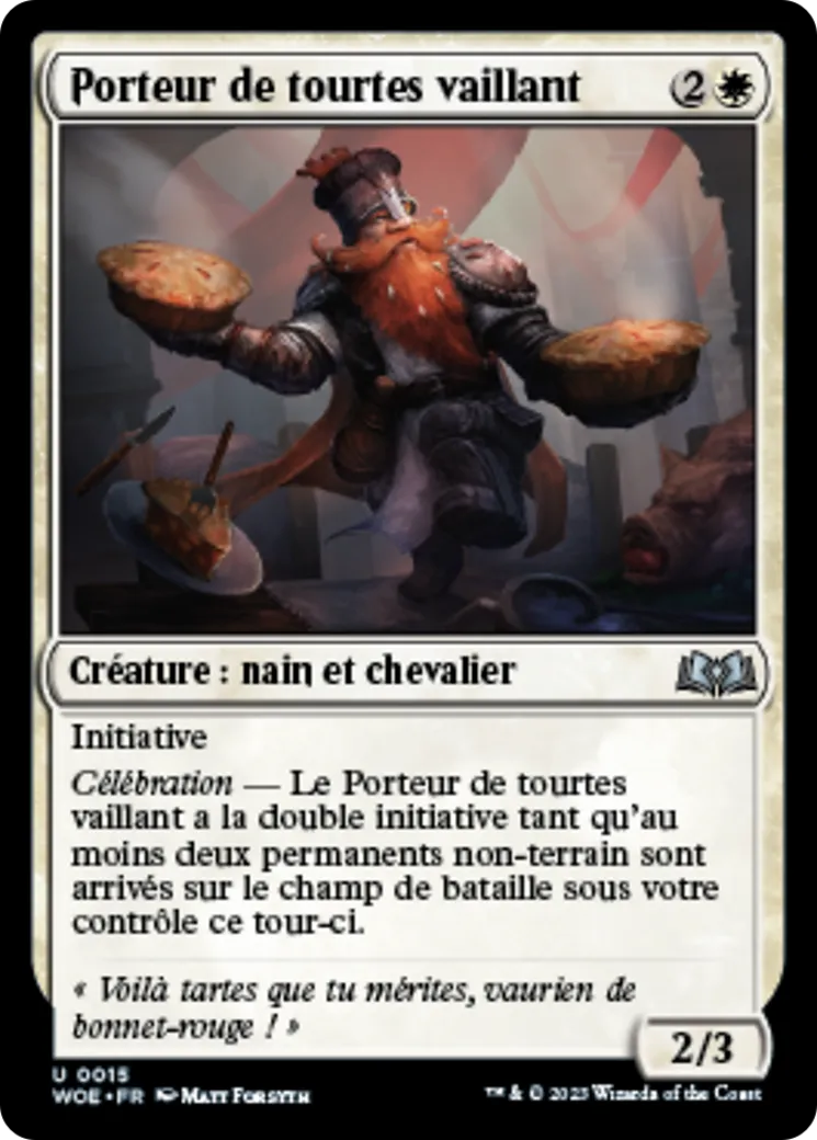 Porteur de tourtes vaillant — Wilds of Eldraine — Magic: The Gathering