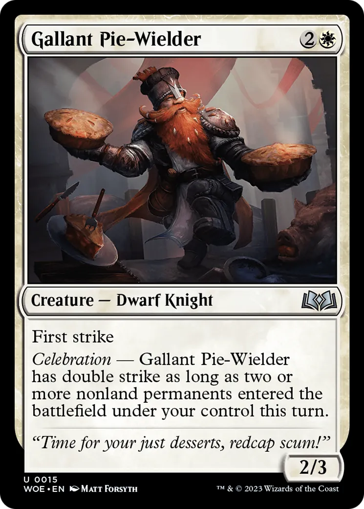 Porteur de tourtes vaillant — Wilds of Eldraine — Magic: The Gathering