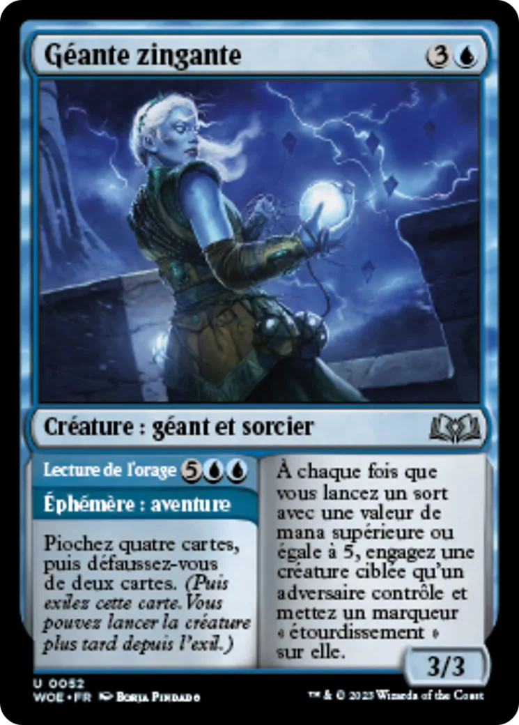 Géante zingante // Lecture de l'orage — Wilds of Eldraine — Magic: The Gathering